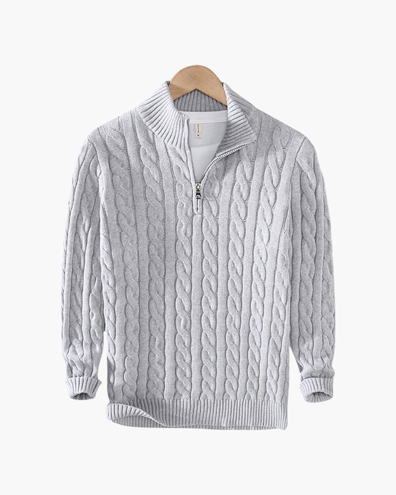 Verbier White Half Zip Sweater Winter Sale