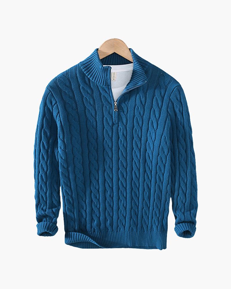 Verbier Blue Half Zip Sweater Winter Sale