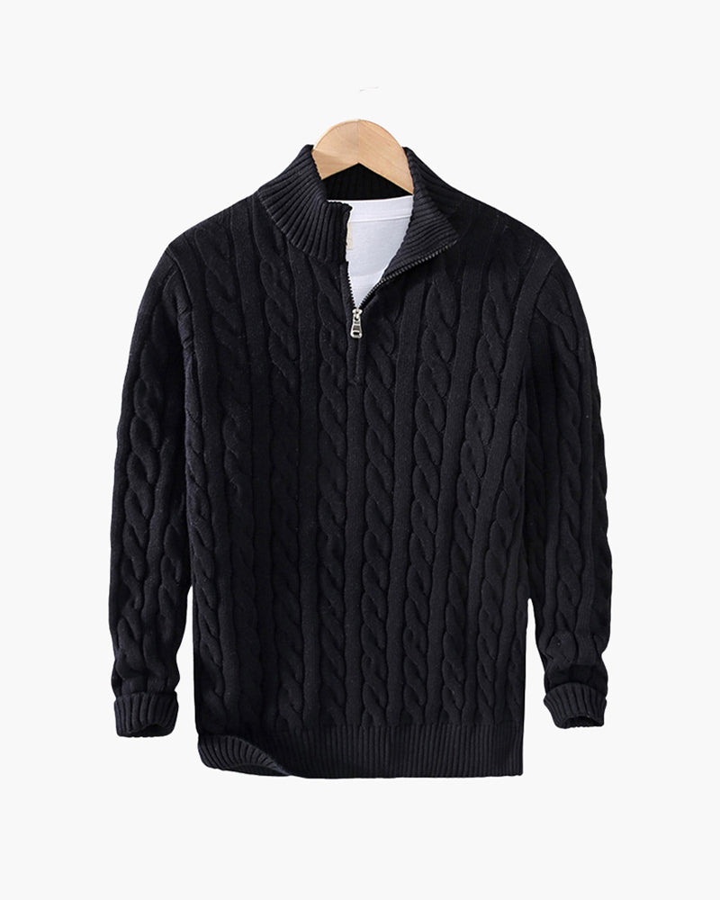 Verbier Black Half Zip Sweater Winter Sale