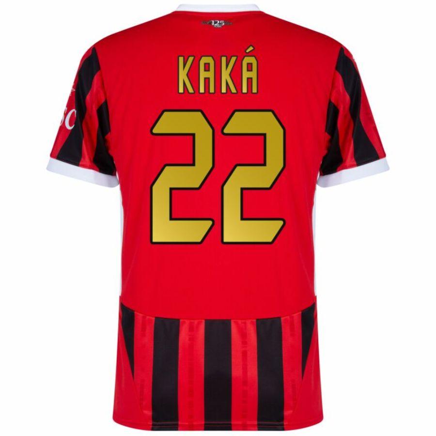 AC Milan Kaká 22 Home Fan Jersey 2024/25 Patches UCL UEFA Foundation (Official Printing)